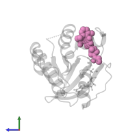 AMG 510 (bound form) in PDB entry 6oim, assembly 1, side view.