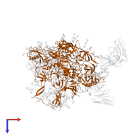 Envelope glycoprotein gp160 in PDB entry 6okp, assembly 1, top view.