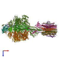 PDB entry 6oqs coloured by chain, top view.