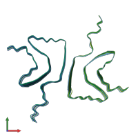 PDB entry 6osj coloured by chain, front view.