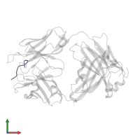 Transmembrane protein gp41 in PDB entry 6pdu, assembly 1, front view.