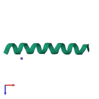 PDB entry 6phn coloured by chain, top view.