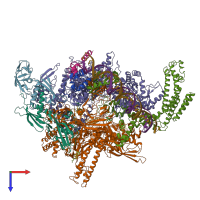 PDB entry 6psr coloured by chain, top view.