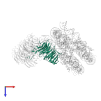 Retinoblastoma-binding protein 5 in PDB entry 6pwv, assembly 1, top view.