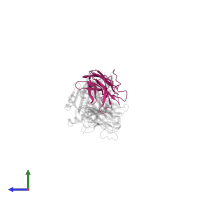 Ig-like domain-containing protein in PDB entry 6px6, assembly 1, side view.