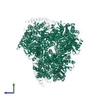 Multidrug efflux pump subunit AcrB in PDB entry 6q4p, assembly 1, side view.