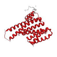The deposited structure of PDB entry 6qdr contains 1 copy of Pfam domain PF00244 (14-3-3 protein) in 14-3-3 protein sigma. Showing 1 copy in chain A.