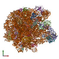 PDB entry 6qul coloured by chain, front view.