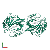 Carbonic anhydrase 9 in PDB entry 6qut, assembly 1, front view.