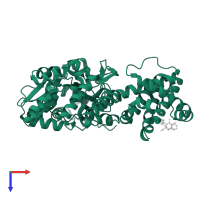 Induced myeloid leukemia cell differentiation protein Mcl-1 in PDB entry 6qyn, assembly 1, top view.