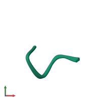 PDB entry 6qys coloured by chain, ensemble of 15 models, front view.