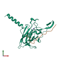 PDB entry 6r2i coloured by chain, front view.