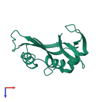 Ribonuclease pancreatic in PDB entry 6rat, assembly 1, top view.