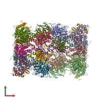 PDB entry 6rgq coloured by chain, front view.