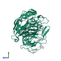 laccase in PDB entry 6rho, assembly 1, side view.