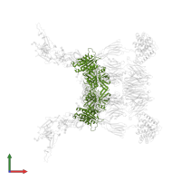 Complement factor B Bb fragment in PDB entry 6rur, assembly 1, front view.