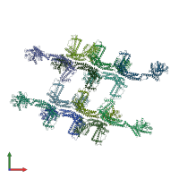 PDB entry 6rzu coloured by chain, front view.