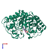 PDB entry 6s0g coloured by chain, top view.