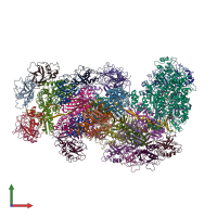 PDB entry 6s8b coloured by chain, front view.