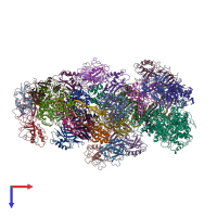 PDB entry 6s8b coloured by chain, top view.