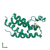 PDB entry 6sa3 coloured by chain, front view.