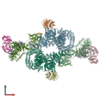 PDB entry 6sb0 coloured by chain, front view.