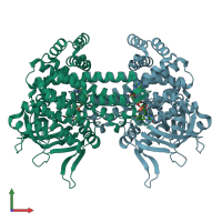 PDB entry 6sd8 coloured by chain, front view.