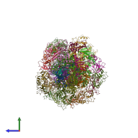 PDB entry 6sic coloured by chain, side view.