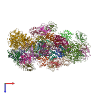 PDB entry 6sic coloured by chain, top view.