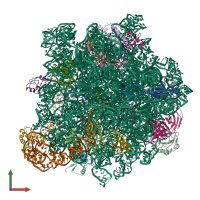 PDB entry 6sj6 coloured by chain, front view.