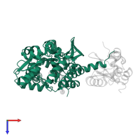 Interferon regulatory factor 3 in PDB entry 6sja, assembly 1, top view.