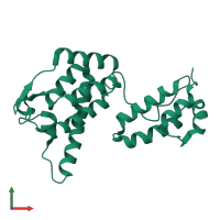 PDB entry 6ssj coloured by chain, front view.