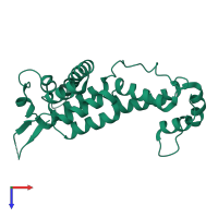PDB entry 6ssj coloured by chain, top view.