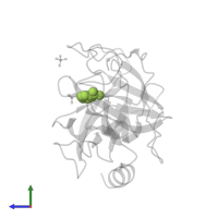 BENZAMIDINE in PDB entry 6sv9, assembly 1, side view.