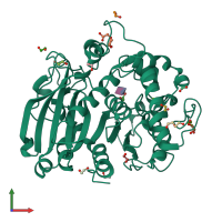 PDB entry 6syv coloured by chain, front view.