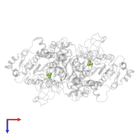 PHOSPHATE ION in PDB entry 6t26, assembly 1, top view.