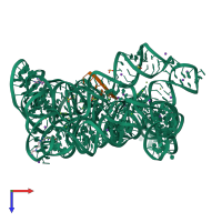 PDB entry 6t3k coloured by chain, top view.