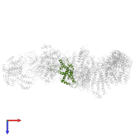 Subunit of the SAGA and SAGA-like transcriptional regulatory complexes, interacts with Spt15p to act in PDB entry 6tb4, assembly 1, top view.