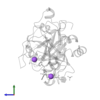 SODIUM ION in PDB entry 6tdt, assembly 1, side view.