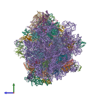 PDB entry 6th6 coloured by chain, side view.