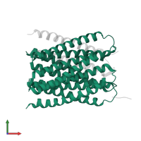 a novel designed pore protein in PDB entry 6tms, assembly 2, front view.