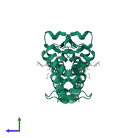 B-cell lymphoma 6 protein in PDB entry 6tom, assembly 1, side view.