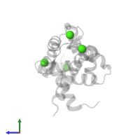 CALCIUM ION in PDB entry 6u3d, assembly 1, side view.