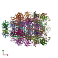 PDB entry 6u5f coloured by chain, front view.