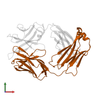 DH846 Fab light chain in PDB entry 6u6o, assembly 1, front view.