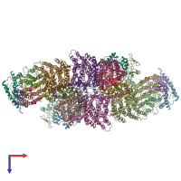PDB entry 6u8y coloured by chain, top view.