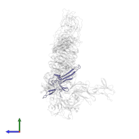 Immunoglobulin J chain in PDB entry 6uea, assembly 1, side view.