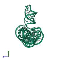 PDB entry 6uet coloured by chain, side view.