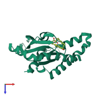 PDB entry 6uky coloured by chain, top view.