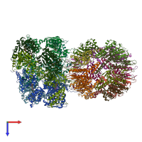 PDB entry 6uqo coloured by chain, top view.